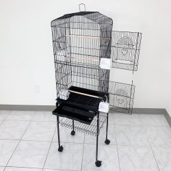 $60 (New) Small to medium bird cage 60” tall parrot parakeet cockatiel bird cage 18x14x60” rolling stand 