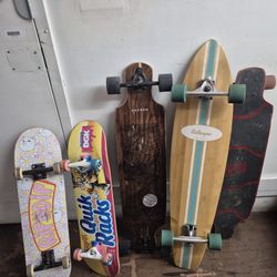 Longboards And Skateboards 