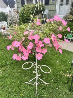 Wrought Iron Triple Plant Stand