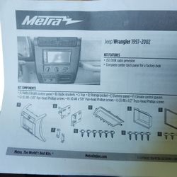 97-02 Jeep Wrangler Radio Installation Kit