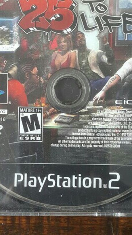 25 TO LIFE FOR PS2