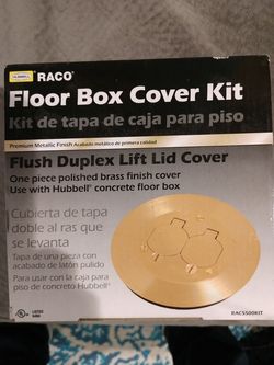 Raco flush duplex floor box kit, new