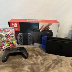 Nintendo Switch 32gb w/ Splatoon 2 & Pro Controller Bundle