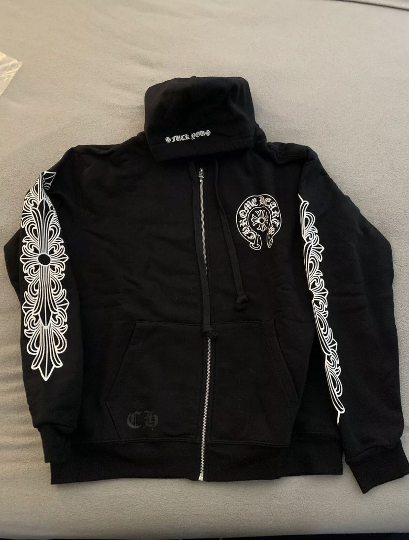 Chrome Hearts Floral Cross F*** You Thermal Hoodie (Medium)