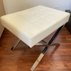 White Bench Ottoman Vanity Stool Chair
