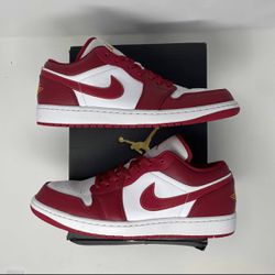 Air Jordan 1 Low Cardinal Red 553558 607  Size 12