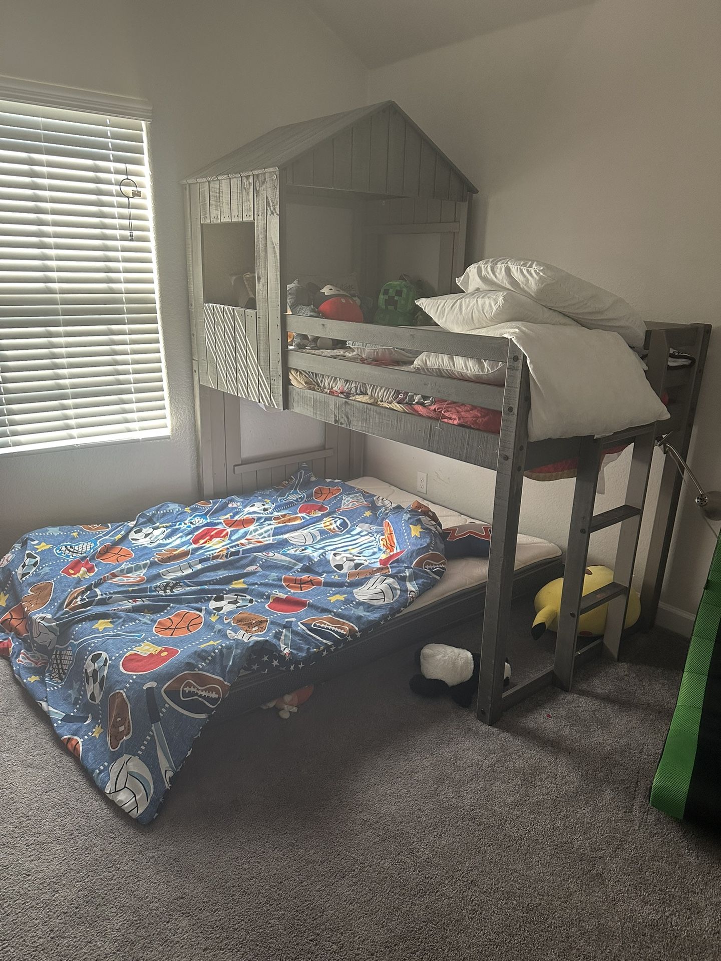 Twin Over Full Bunk Bed With Mattresses for Sale in Boerne, TX OfferUp