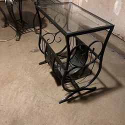 End Table With Under Basket 