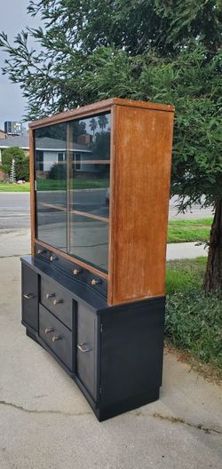 Rustic Vintage Modern Wooden Hutch