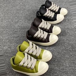 Rick Owens Leather Low Sneakers 5