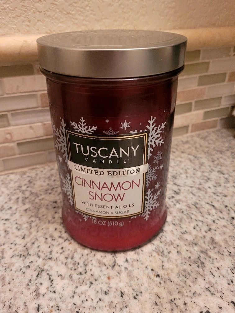 Brand New Tuscany Cinnamon Snow Limited Edition Candle