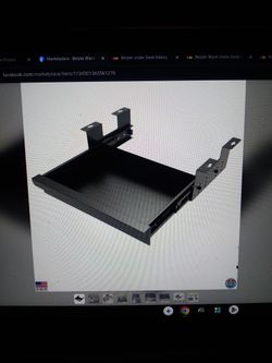 Better Black Under-Desk Sliding Drawer - Pull Out Organizer Black - New