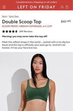 Double Scoop swim Top SZ L by left on Friday