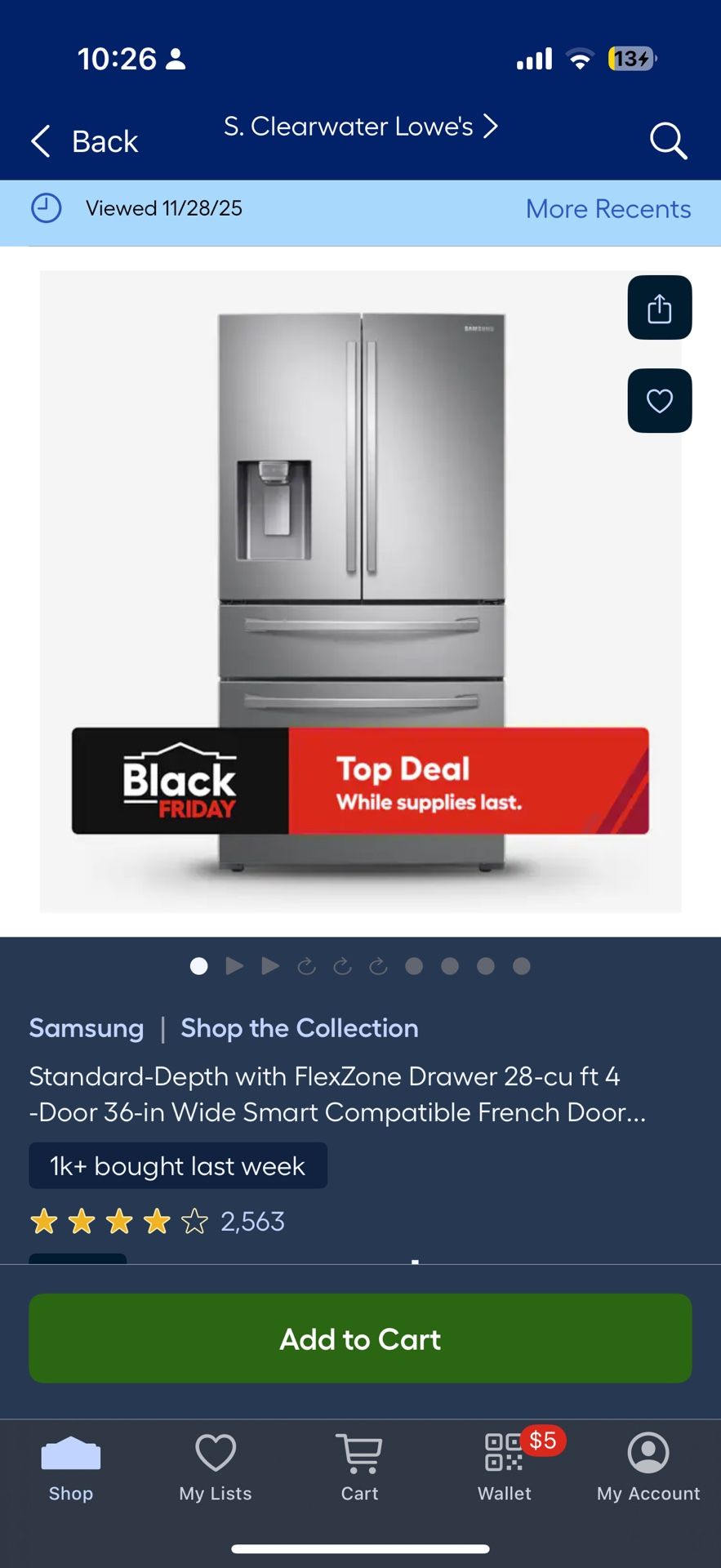 NIB Samsung fridge Never Used 