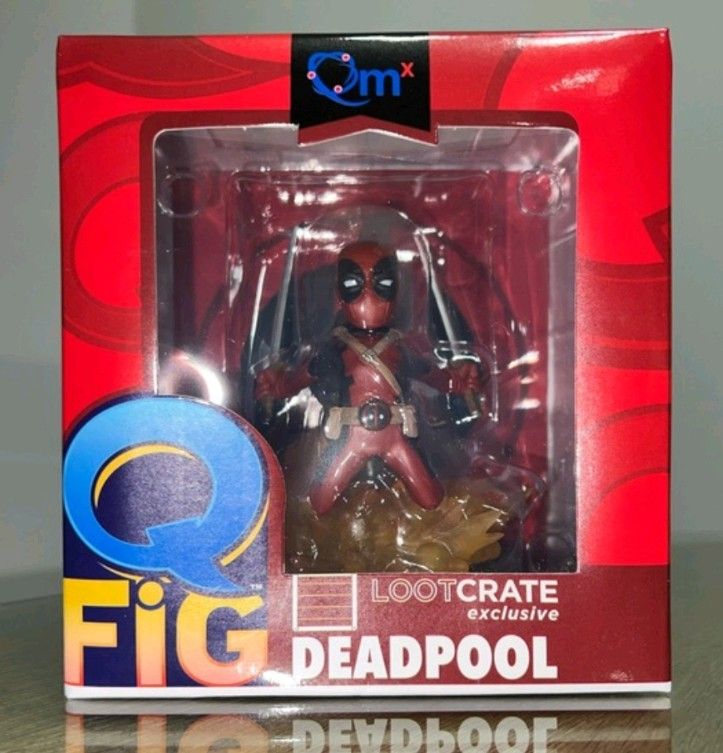 Marvel Deadpool Loot Crate Q Fig Vinyl Figure Collectible 4" 2015