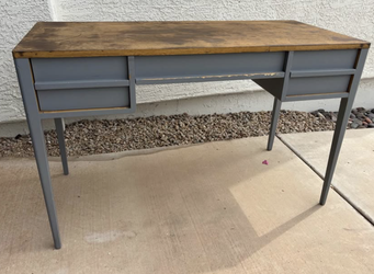 Mid-Century Style Desk (48" x 22") – Perfect Refinishing Project Piece