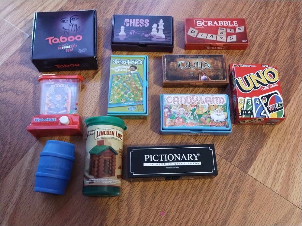Large Lot of New / Like New Mini Games / Toys