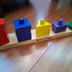 Melissa & Doug Stack and Sort Board wooden educational toy