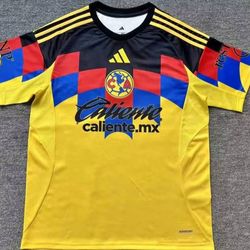 Soccer America america 🦅🦅las home and away local visitante aguilas New Jersey 2025- 2026 fan version player version small to 4xl tricampeon futbo