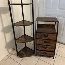 Night Stand and Corner shelf