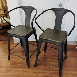 Counter Height Bar Stools, Set Of 2 