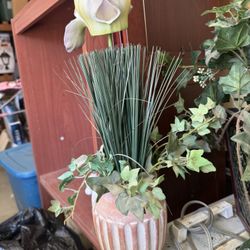 Decorative Clay Pot Silk Plant 