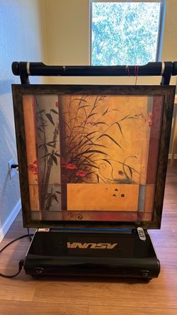 Framed Bamboo and Poppy Wall Art Print 30X30