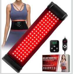 2-in-1 Cordless Red Light Therapy Belt, Wired & Wireless Controller 3000mAh Rechargeable Battery Magnetic LED Screen, 49" * 7" Wearable 660nm & 850nm 