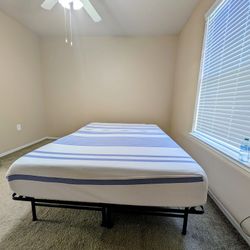 $200 ONLY - Memory Foam Queen Mattress + Metal Bed Frame Bundle, IF PICKED UP BY 03/25