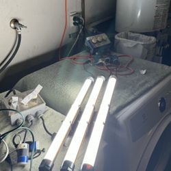 3 Quasar Science Switch 2 foot Led Tube Lights  & 3 Plug Dimmer 