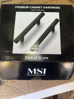 MSI Simple Bar Matte Black Cabinet Drawer Pulls (3″ center-to-center) — Pack of 30