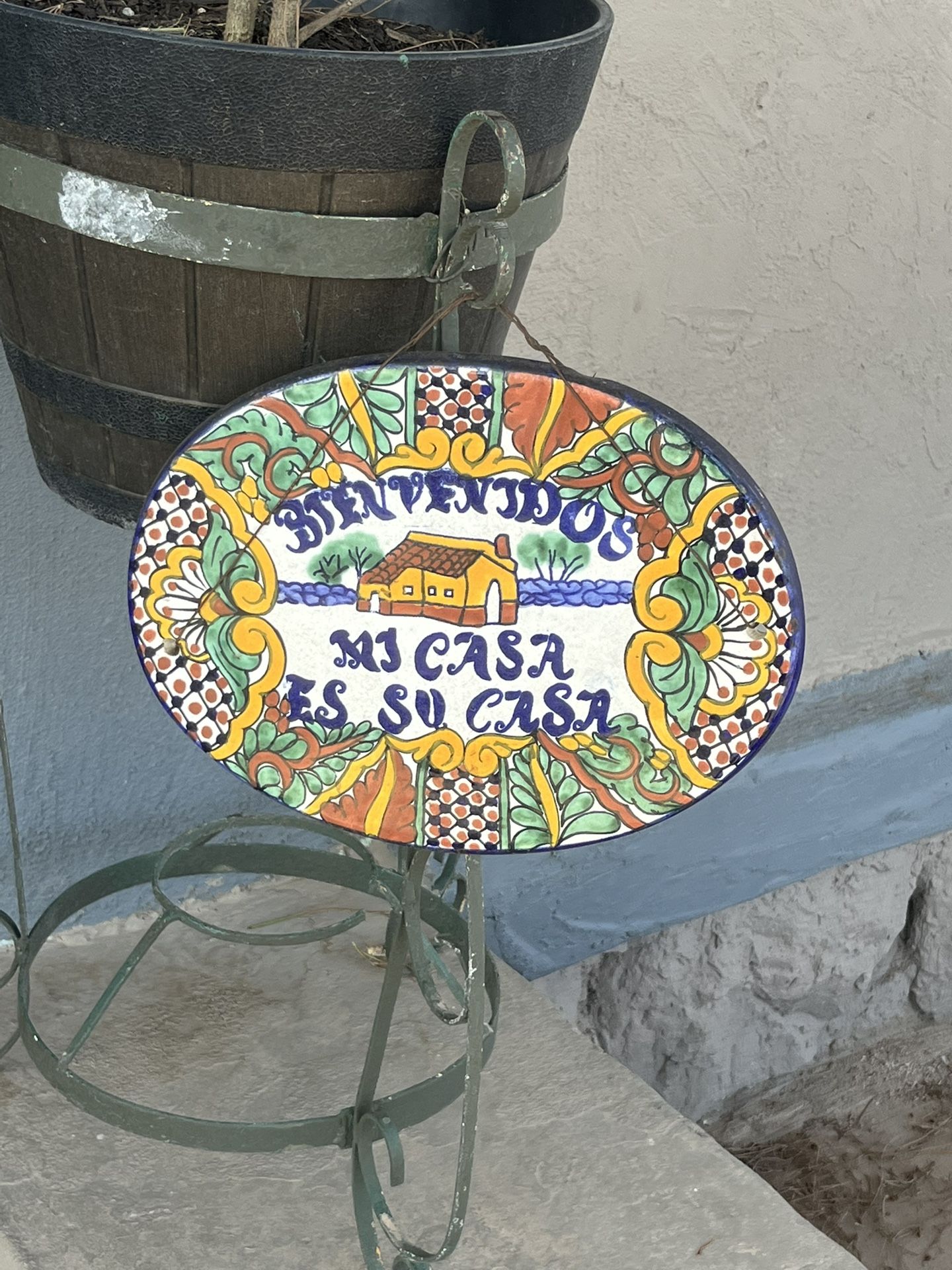 Ceramic Front Door Plate
