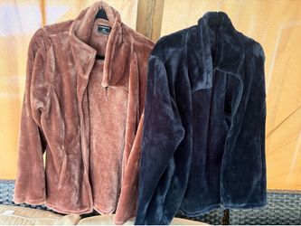 32° HEAT Fuzzy Zip-Up Jackets XL Brown and Black