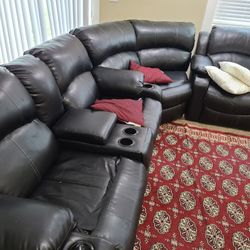 Leather Sectional for sale.  