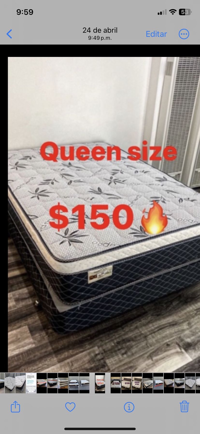 new orthopedic Pillow top mattresses Colchones nuevos ortopédicos pillow top Queen size $150 - $210 With Box Spring Full size $140 - $200 With B