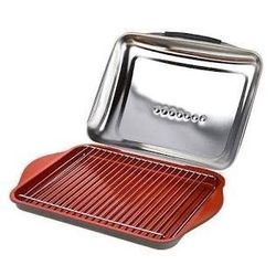 Gotham Steel Cast Aluminum Hooded Indoor Grill! New 