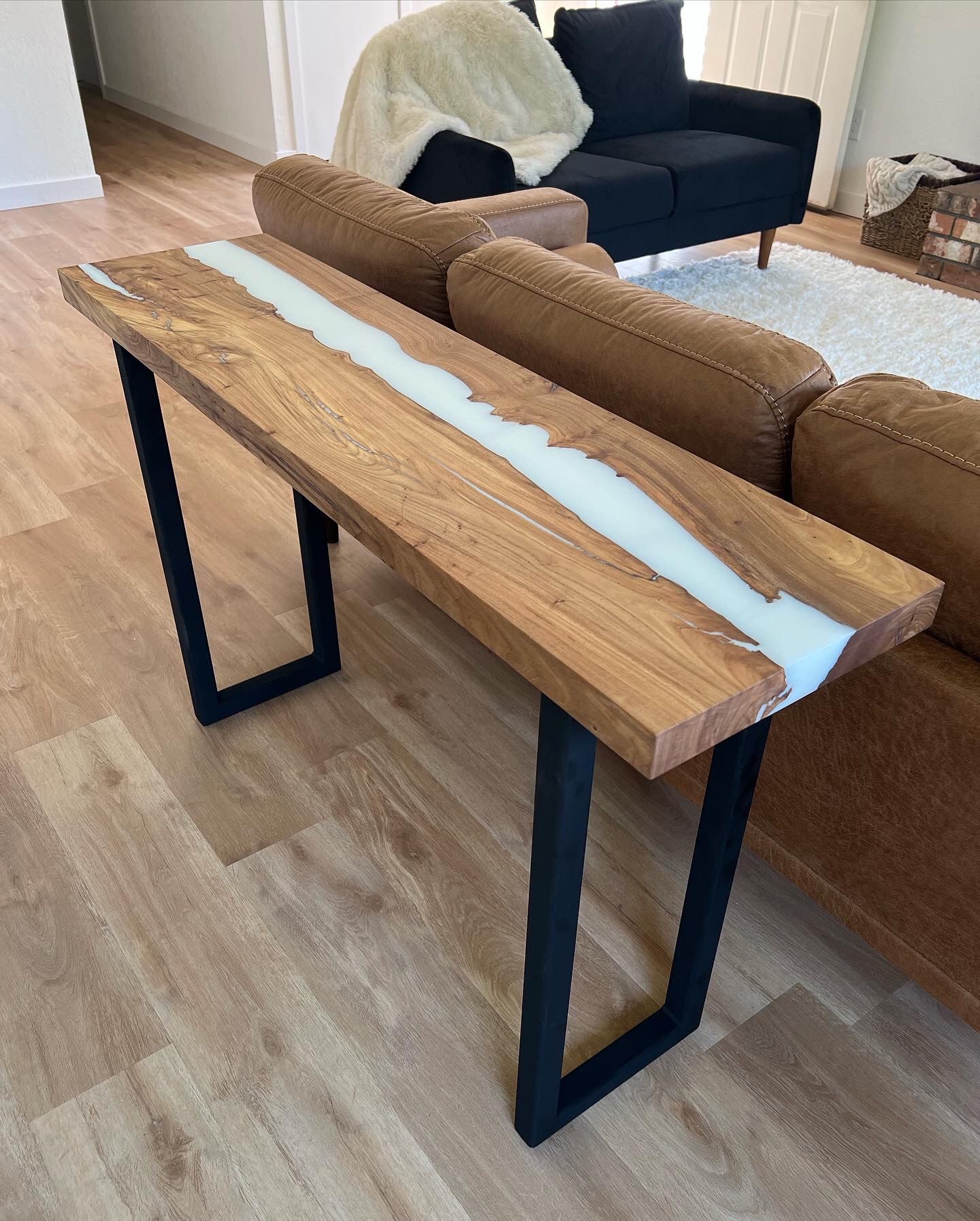 Catalpa Epoxy Console Table