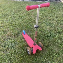 Micro Mini Height Adjustable Scooter With Light Up Wheels In Pink