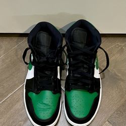 Jordan 1 mid Green Toe