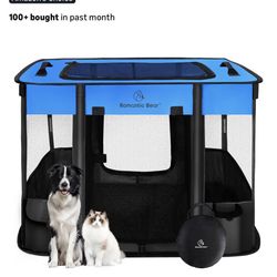 Puppy Play Pen. Easy Pop Up With Supports. 