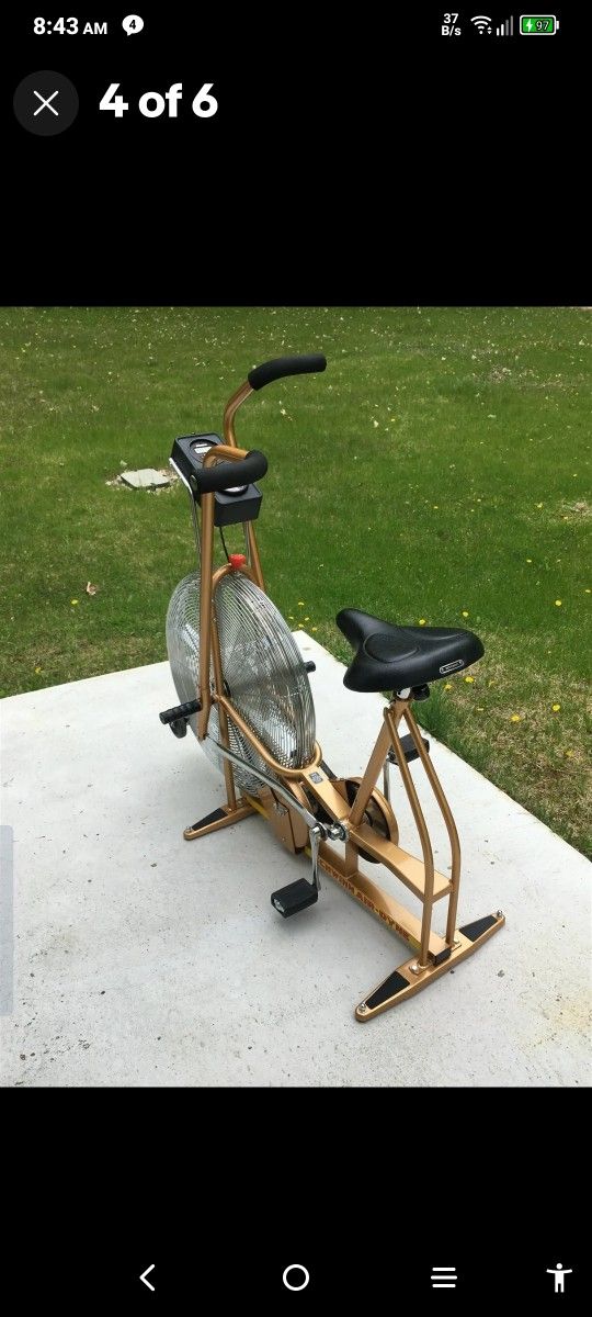 Schwinn Airdyne Exercise Fan Bike Vintage Gold
