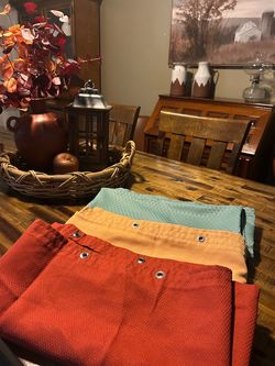 Grommet Top Curtain Panels fall colors