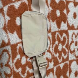 beige belt bag