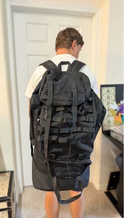 Large Black Tactical Hiking Backpack MOLLE 29"