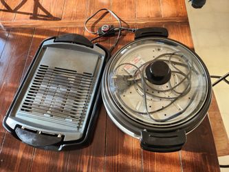 Electric Skillet And Indoor Electric Grill