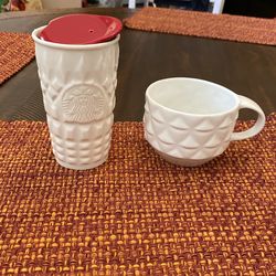 Starbucks Travel Cup And Coffee Cup