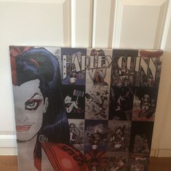 Harley Quinn Wall Decor Picture 25” X 25”