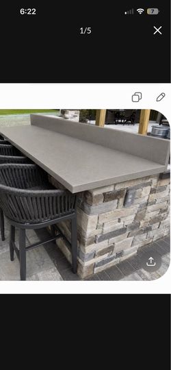 Quarts Slab  only 90 inch long by 23 wide with black Splash