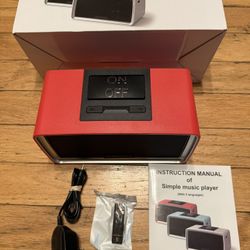 Simple Music Player for Dementia Alzheimer's Seniors, Easy to Use Music Box for Elderly Parents, Large On/Off Button, Plug-and-Play, One-Touch Play