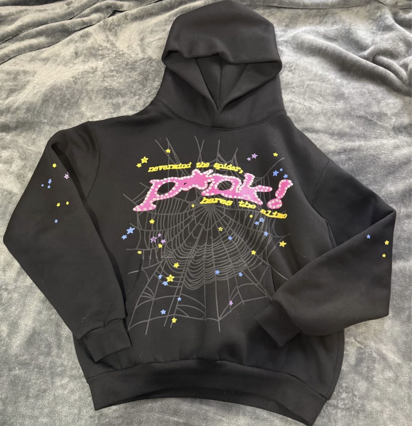 Sp5der P*nk V2 Hoodie 'Black' Size:M (REP)‼️